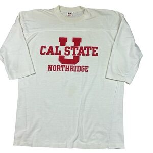 Vintage 80s Cal State Northridge single stitch t shirt size Large USA made